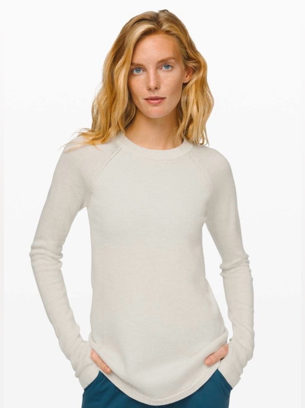 Lululemon Sit In Lotus Sweater size small ivory